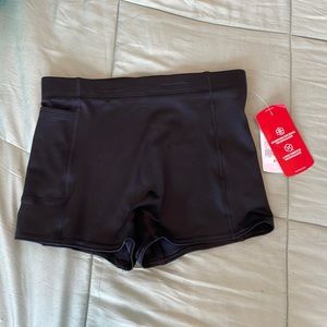black spandex shorts